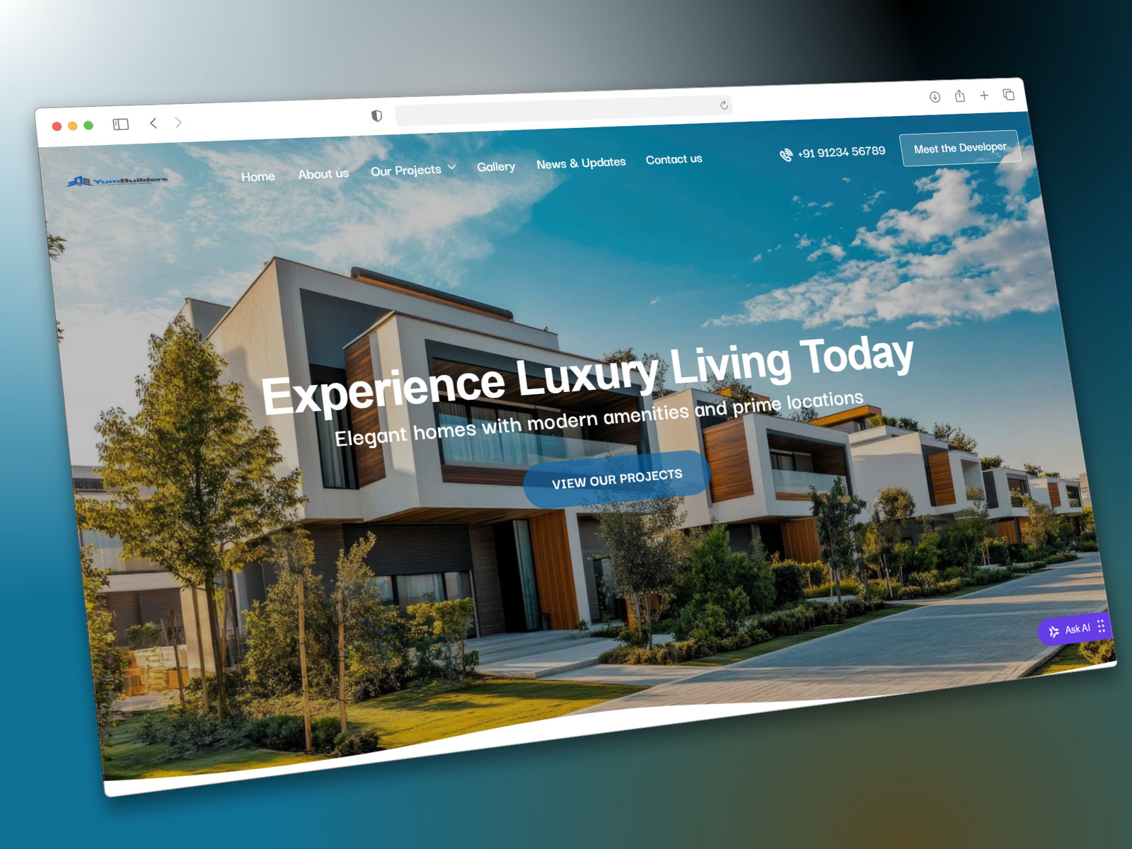 36shots_so YumBuilders - Real Estate Builder And Developer Website - Image 1