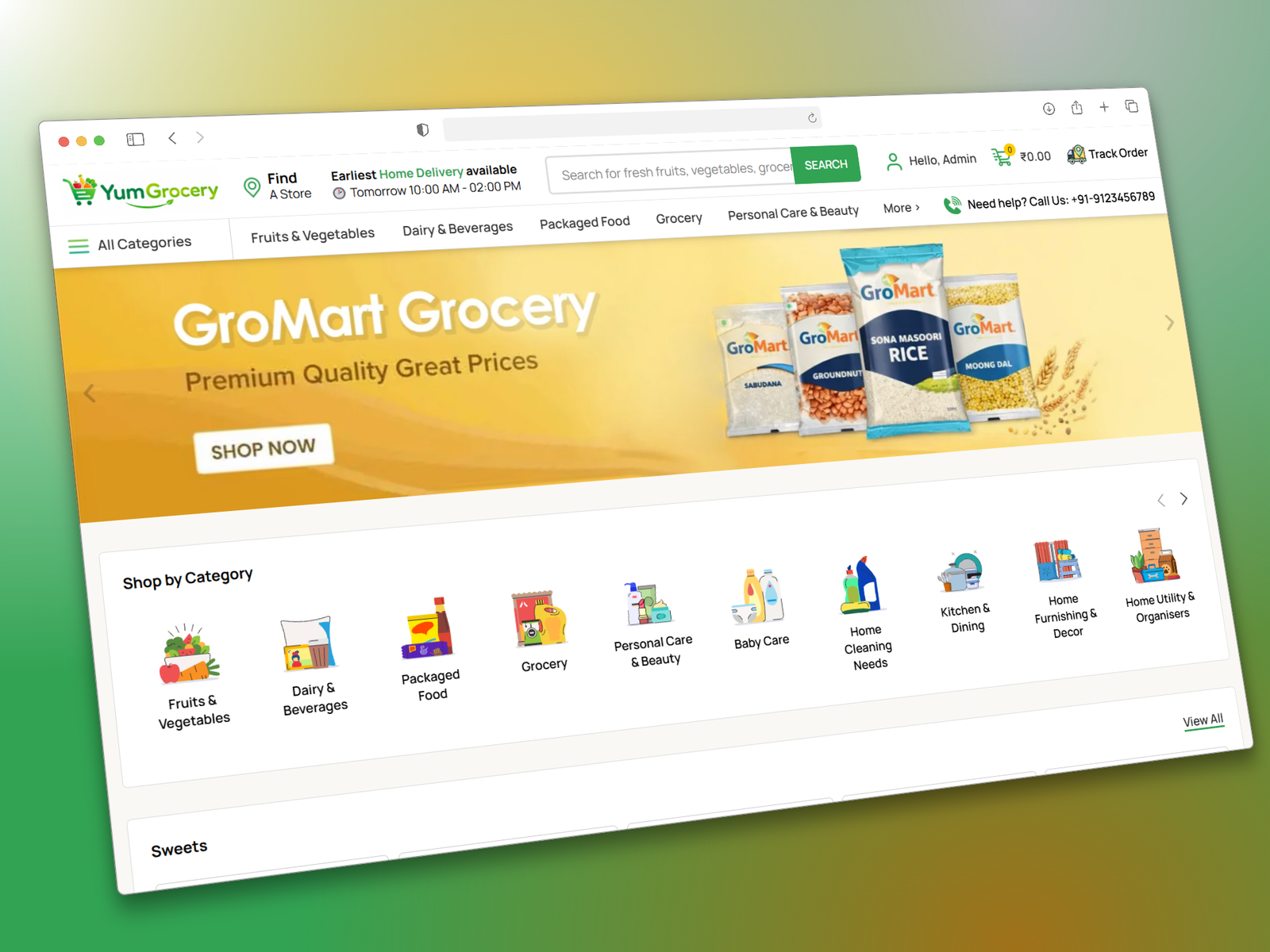 53shots_so YumGrocery - Grocery Order Website - Image 1