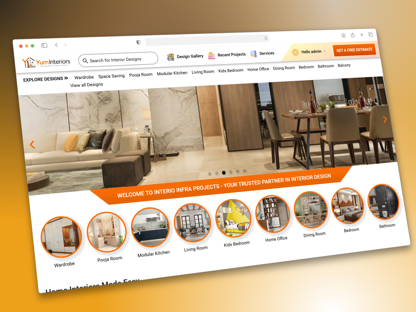 853shots_so YumInteriors - Interior Designer Website - Image 1